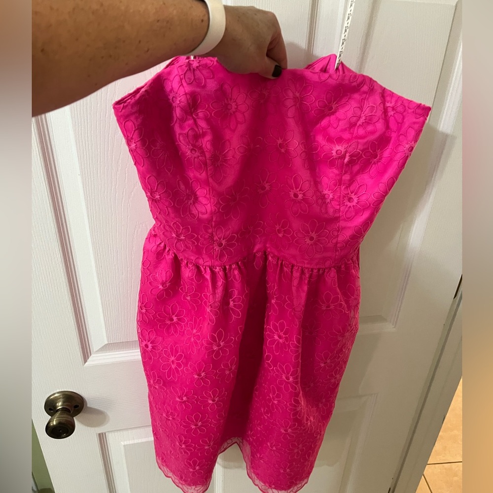 Lilly Pulitzer pink strapless dress size 12